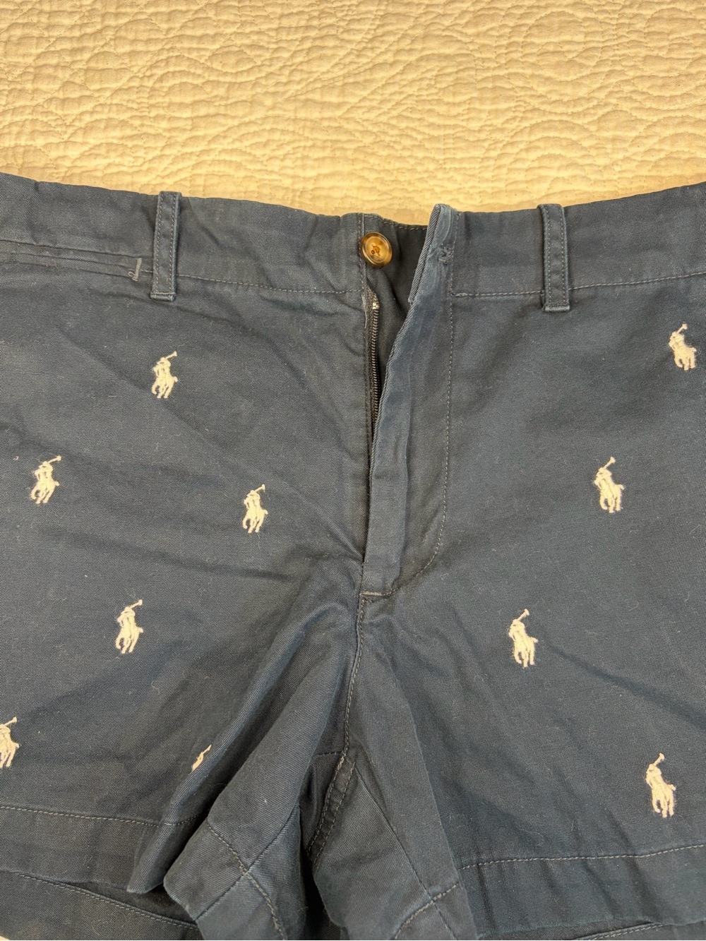 Ralph Lauren Navy Polo Embroidered Women’s Shorts - Picture 2 of 7
